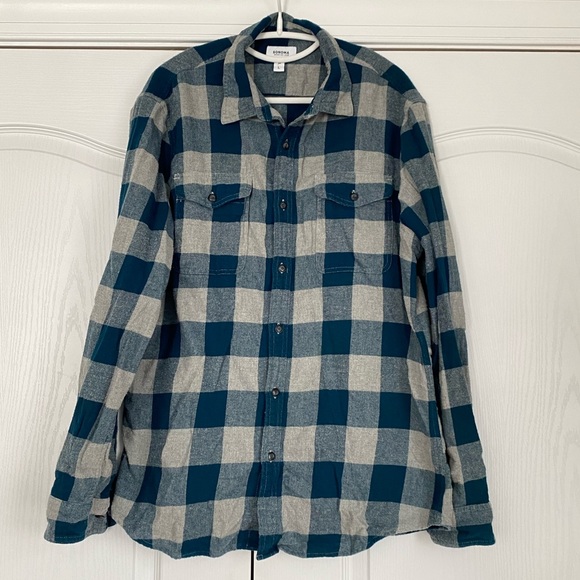 Men’s Flannel Shirt (Blue/Gray) - Picture 1 of 6